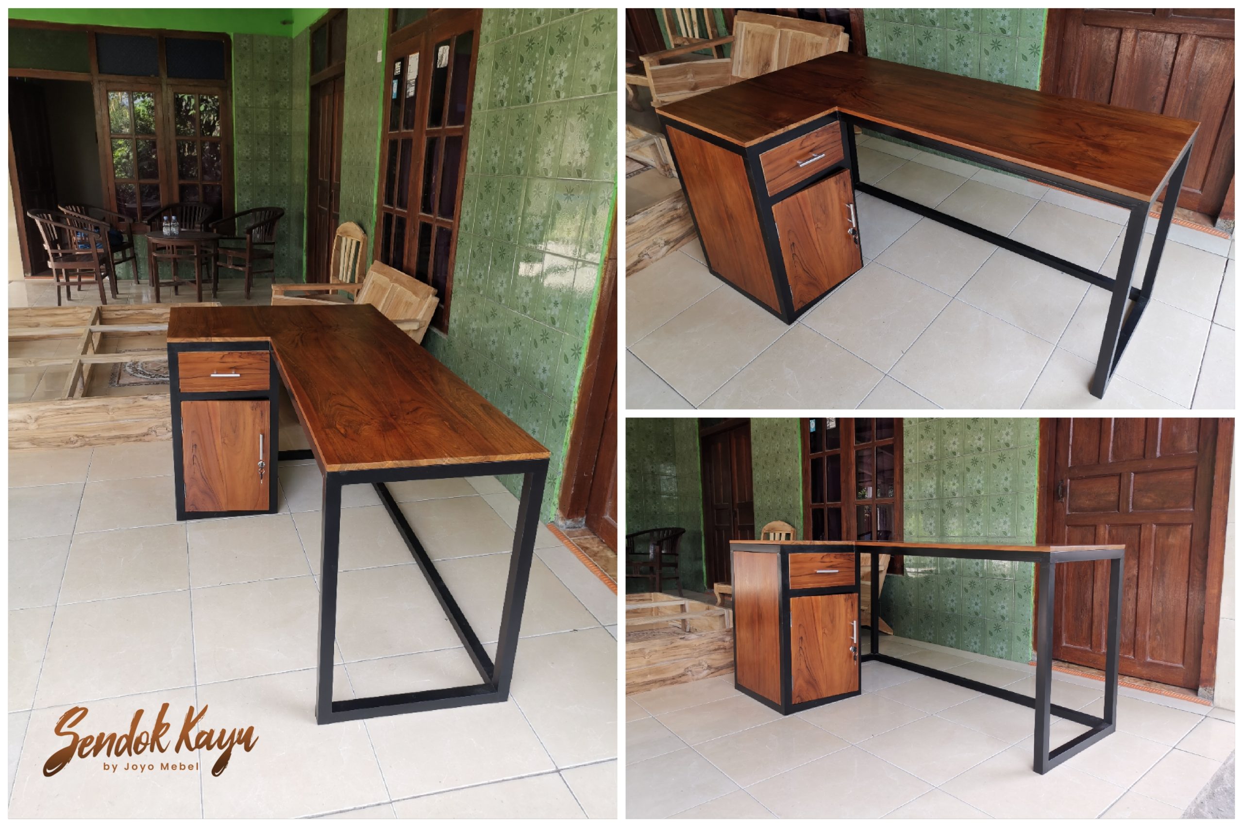 Hasil pengerjaan meja kerja custom Tn Aswin. Sumber: doc pribadi