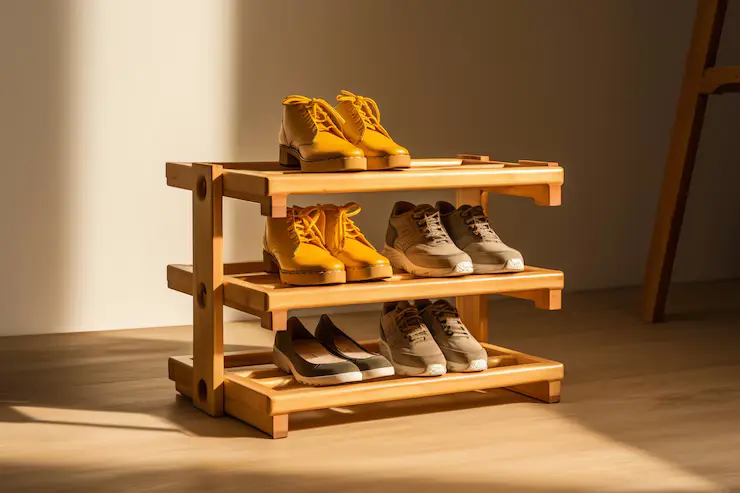 Model Rak Sepatu Kayu Terbaik Dengan Desain Minimalis Custom